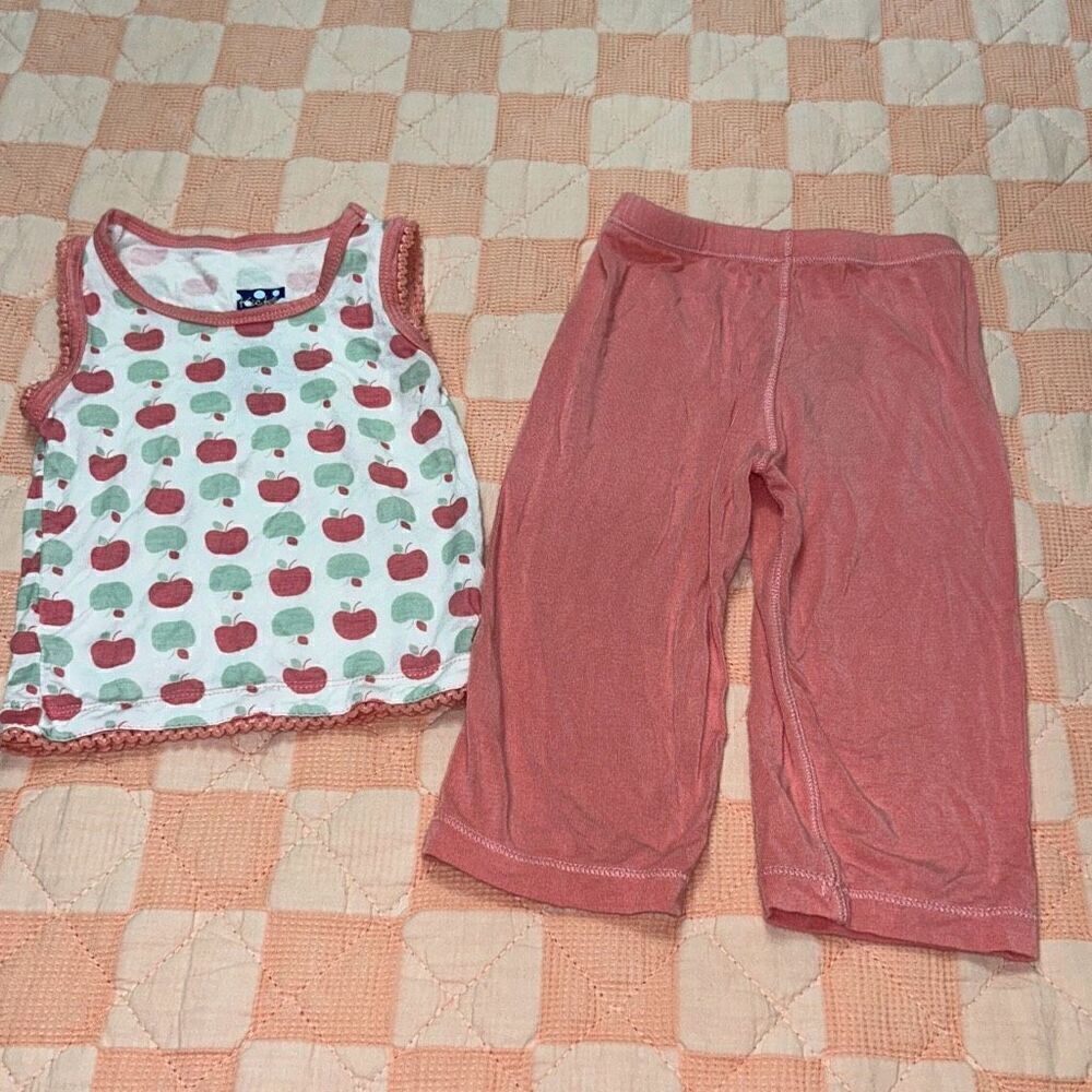 Kickee pants tank pajama set sz 6/12
